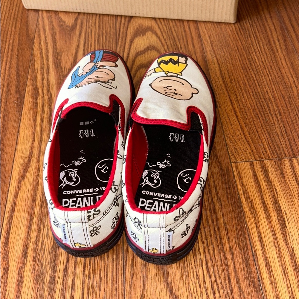 NIB‎ Converse x Peanuts Deck Star Slide RARE Charlie Brown/Linus Unisex M8.5 W10 - Picture 6 of 11